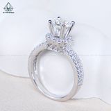  RX607 6.5mm Nhẫn nữ vuông 