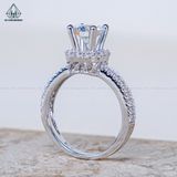  RX607 6.5mm Nhẫn nữ vuông 