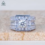  RMX183 6.5mm Nhẫn nam vuông baguette 