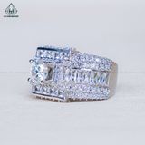  RMX183 6.5mm Nhẫn nam vuông baguette 