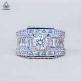  RMX183 6.5mm Nhẫn nam vuông baguette 