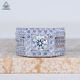  RMX186 7mm Nhẫn nam vuông đá 