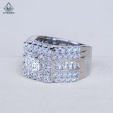  RMX186 7mm Nhẫn nam vuông đá 