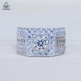  RMX186 7mm Nhẫn nam vuông đá 