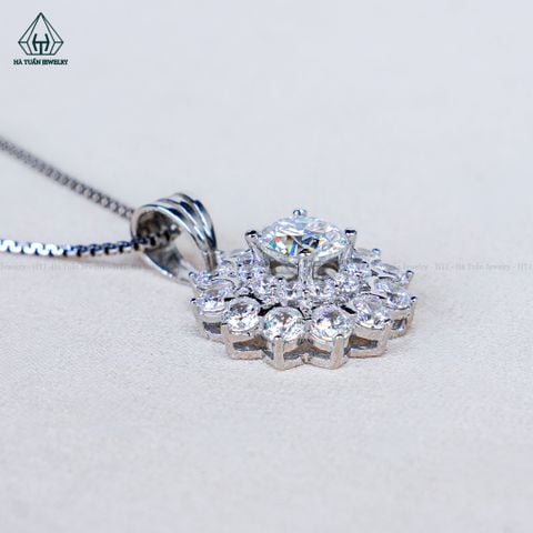 PX376 6.5mm Mặt dây hoa đá