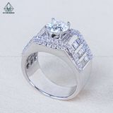  RMX185 7.5mm Nhẫn nam baguette viền tấm 