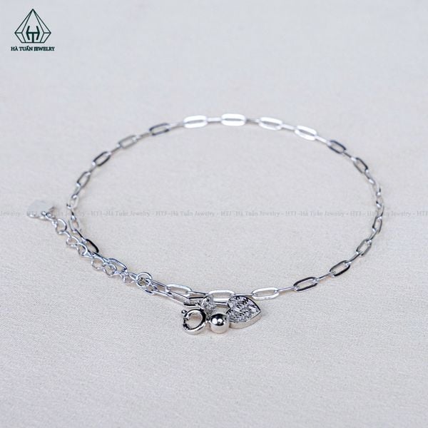  A450 Lắc chân xích khoá trái tim 