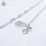  A450 Lắc chân xích khoá trái tim 