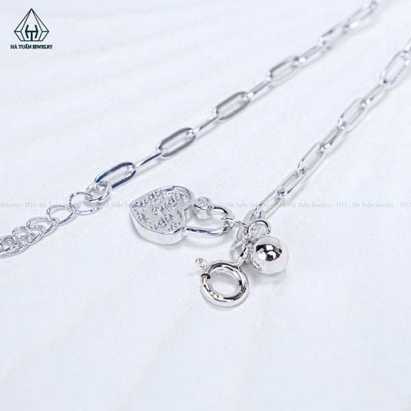  A450 Lắc chân xích khoá trái tim 