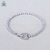  B060 Lắc tay 2.5mm phối khoá tim 