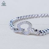  B060 Lắc tay 2.5mm phối khoá tim 