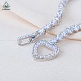  B060 Lắc tay 2.5mm phối khoá tim 