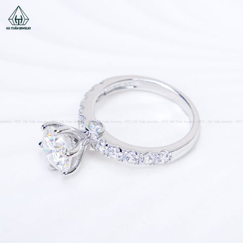 RX692 8mm Nhẫn nữ tấm đá CZ