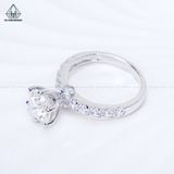  RX692 8mm Nhẫn nữ tấm đá CZ 