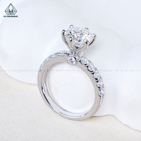 RX692 8mm Nhẫn nữ tấm đá CZ