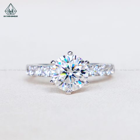 RX692 8mm Nhẫn nữ tấm đá CZ