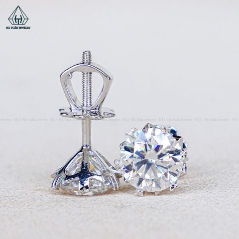 EX004 4-8mm Vỏ Chiếc Bông tai nụ chấu đôi