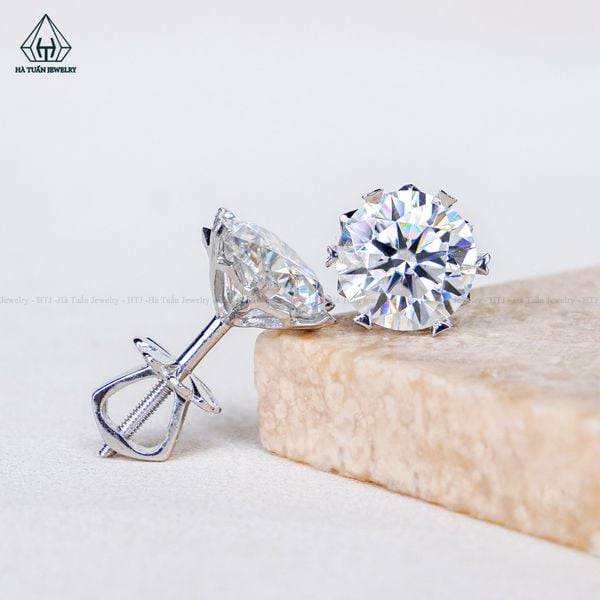  EX004 4-8mm Vỏ Chiếc Bông tai nụ chấu đôi 