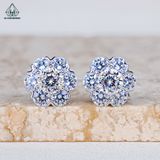  EX503 Bông tai chủ MOIS 5mm (không mã cạnh) viền v 