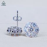  EX503 Bông tai chủ MOIS 5mm (không mã cạnh) viền v 