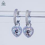  EX505 Bông tai khoen trái tim chủ MOIS trắng 6.5mm (không mã cạnh) 