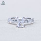  R992 Radiant 5*7mm Nhẫn nữ  đai 1 hàng đá 