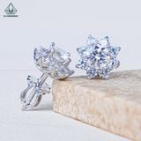  EX061 5mm Bông tai hoa 8 cánh nhọn 