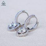  EX505 Bông tai khoen trái tim chủ MOIS trắng 6.5mm (không mã cạnh) 