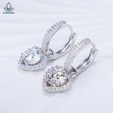  EX505 Bông tai khoen trái tim chủ MOIS trắng 6.5mm (không mã cạnh) 