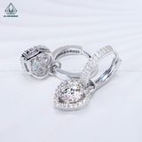  EX505 Bông tai khoen trái tim chủ MOIS trắng 6.5mm (không mã cạnh) 