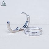  E107 Bông tai khoen nửa hàng baguette 