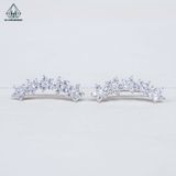  E111 Bông tai xước hoa đá 