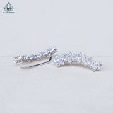  E111 Bông tai xước hoa đá 