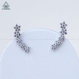  E111 Bông tai xước hoa đá 