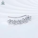  E111 Bông tai xước hoa đá 