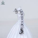  E106 Bông tai đá Pear 