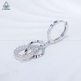  E108 Bông tai khoen đá rơi 