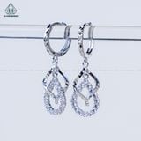  E108 Bông tai khoen đá rơi 