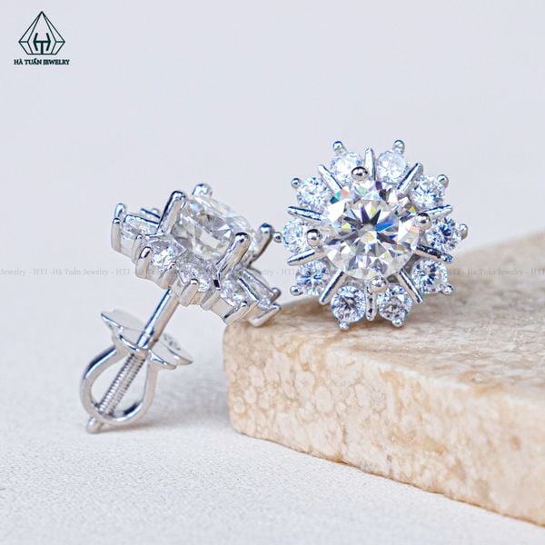  EX490 6mm Bông tai hoa 10 cánh 