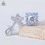  EX508 5.4mm Bông tai vuông 12 cánh 