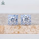  EX508 5.4mm Bông tai vuông 12 cánh 