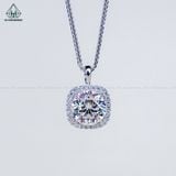  N704 Dây mặt liền halo vuông chủ MOIS trắng 8mm (không mã cạnh) 