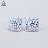  EX508 5.4mm Bông tai vuông 12 cánh 