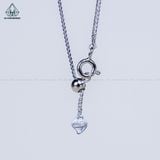  N704 Dây mặt liền halo vuông chủ MOIS trắng 8mm (không mã cạnh) 