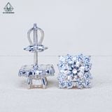  EX508 5.4mm Bông tai vuông 12 cánh 