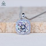  N704 Dây mặt liền halo vuông chủ MOIS trắng 8mm (không mã cạnh) 