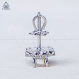  EX508 5.4mm Bông tai vuông 12 cánh 