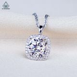  N704 Dây mặt liền halo vuông chủ MOIS trắng 8mm (không mã cạnh) 