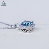  N704 Dây mặt liền halo vuông chủ MOIS xanh dương 8mm (không mã cạnh) 