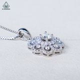  PX268 FULL MOIS 5.4mm Mặt dây chuyền hoa đá 